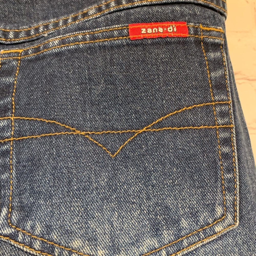 Vintage Zana Di Patch Wide Leg Jeans Size 11 32” - Picture 5 of 7